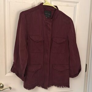 Sanctuary XS burgundy lightweight jacket. EUC